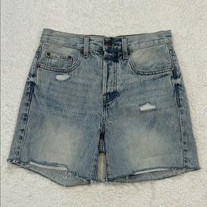 Pistola Devin High Rise Denim Shorts size 26 St. Tropez Blue Distressed